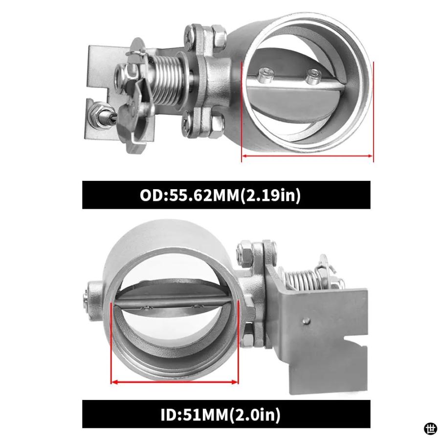 手動操作バイク排気制御バルブ 2インチ /51 MM 60 MM排気制御バルブ