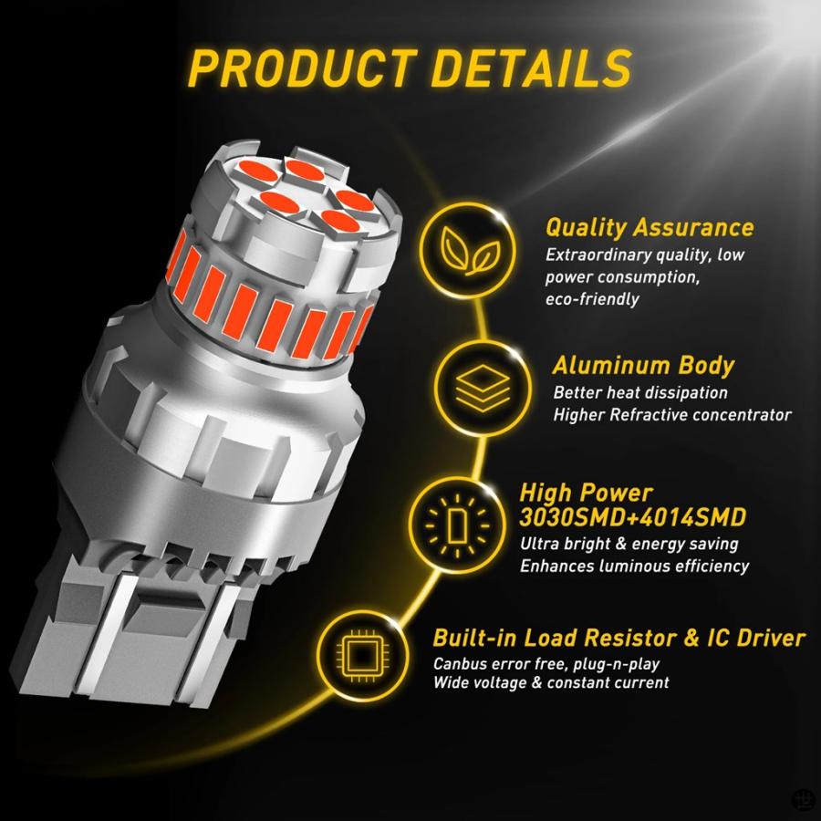 Lampade LED T20 7443 W21/5W 50W CANBUS FuZion, Per Auto