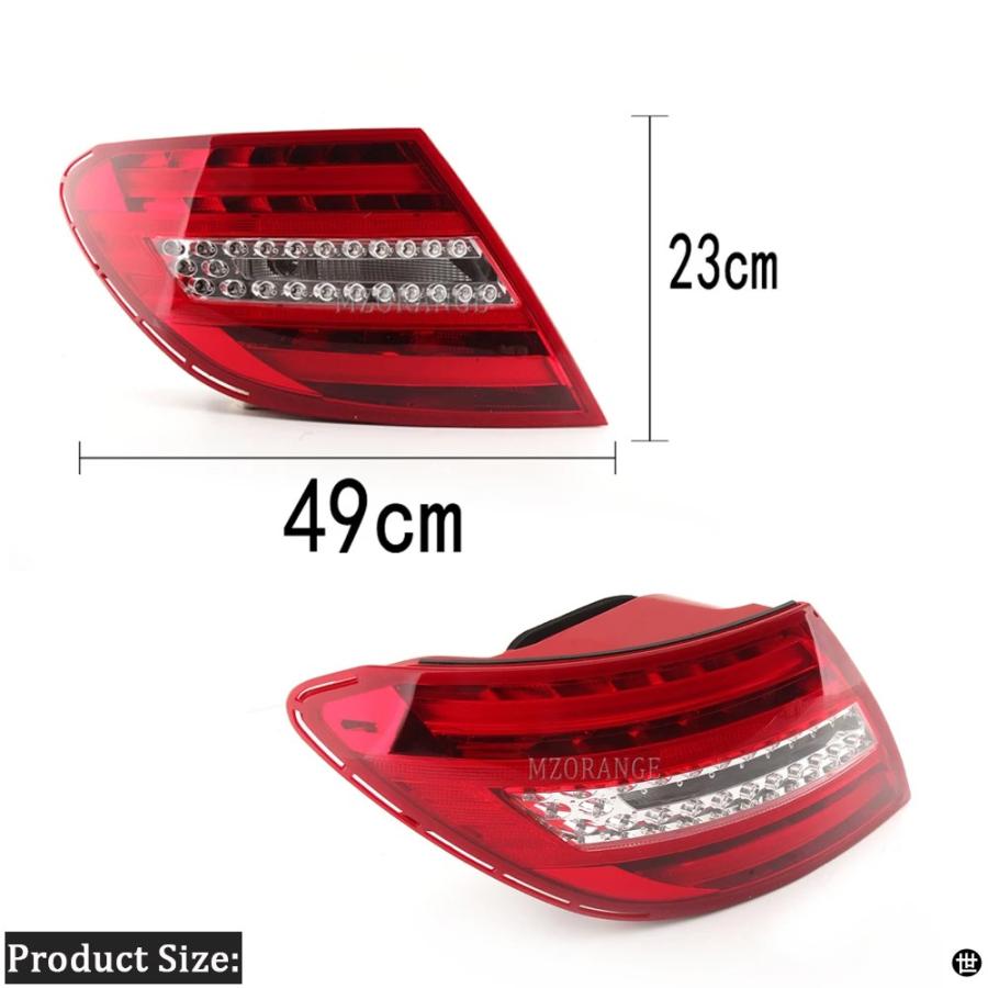 1 ペア LED テールライトメルセデスベンツ W204 2007-2010 ウィンカー