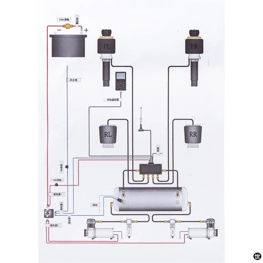 し*あ様 AIR BOMBER エアサスペンションシステム用タンク 汎用エアライド管理キットエアサスペンションシステム電子コントローラ