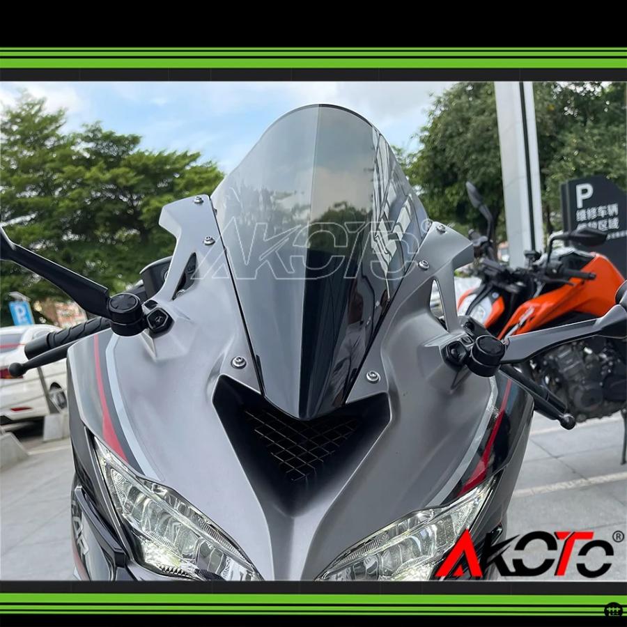 ダブルバブル VISER フロントガラスフロントガラスウインドディフレクターカワサキニンジャ ZX-4RR ZX4RR ZX-4R ZX4R ZX-25R ZX25RR アクセサリーの画像