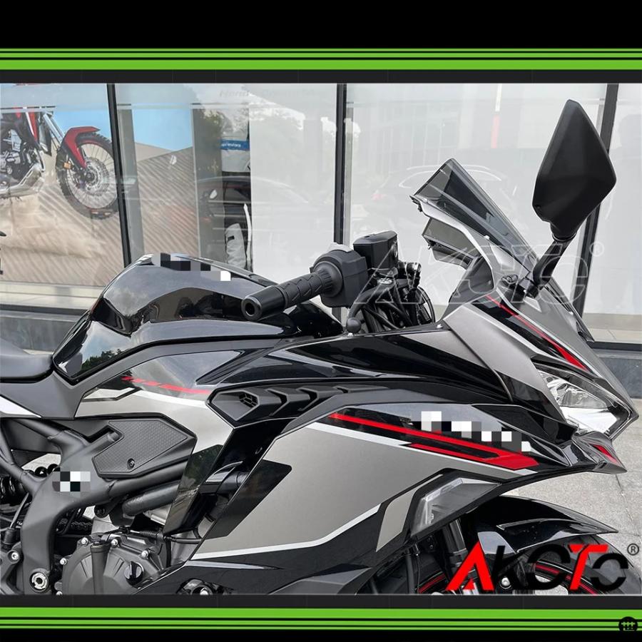 ダブルバブル VISER フロントガラスフロントガラスウインドディフレクターカワサキニンジャ ZX-4RR ZX4RR ZX-4R ZX4R ZX-25R ZX25RR アクセサリーの画像