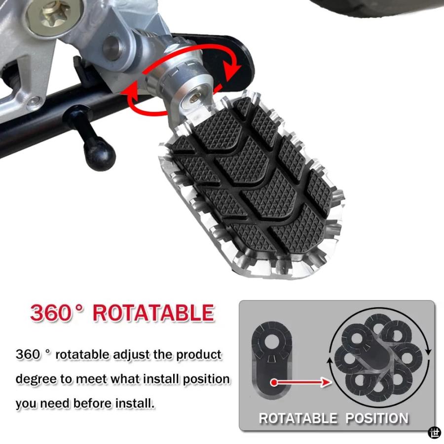 バイクフットペグフットレストフットレストアクセサリー BMW R1200GS GS1200 R1250GS LC ADV 2013-2024 F750GS F850GS S1000XR 15-19の画像