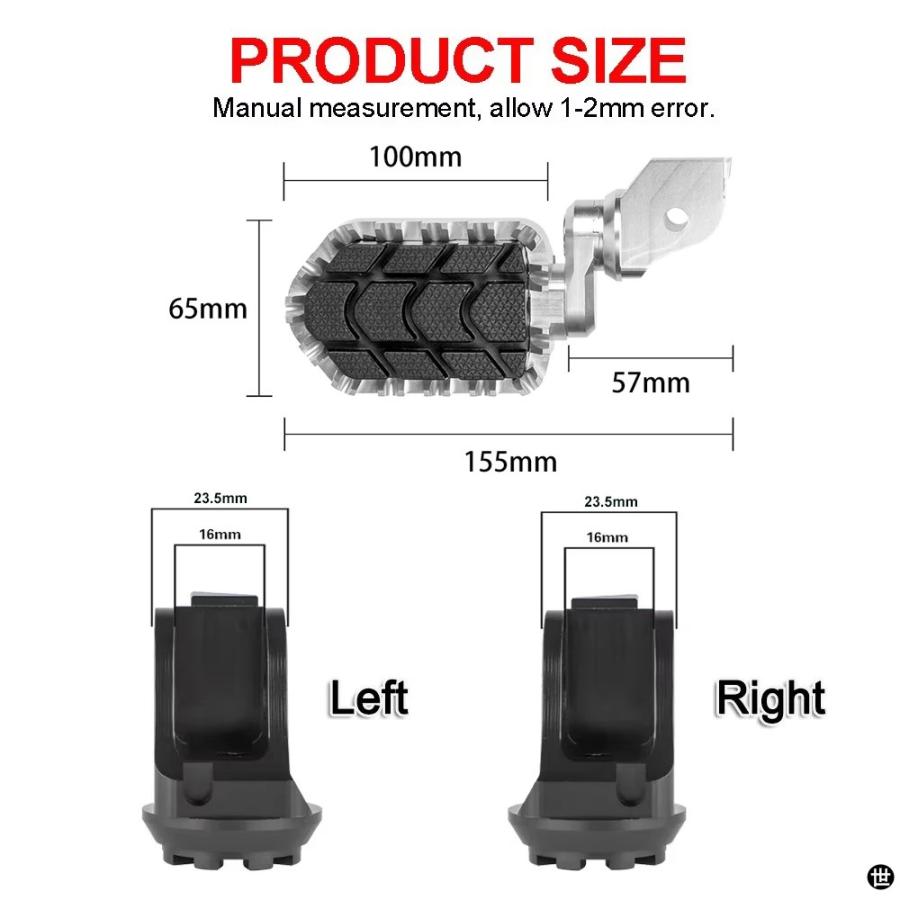 バイクフットペグフットレストフットレストアクセサリー BMW R1200GS GS1200 R1250GS LC ADV 2013-2024 F750GS F850GS S1000XR 15-19の画像