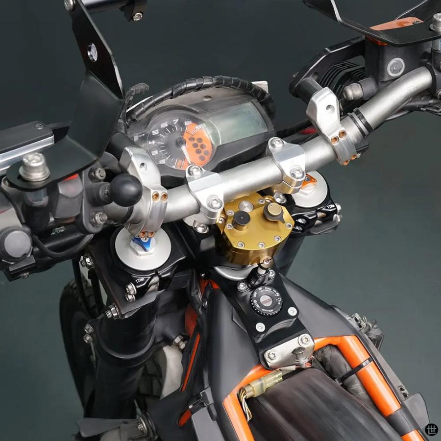 バイクステアリングダンパー取付ブラケット 1インチ ライズハンドルバーライザー KTM 690 エンデューロ 690 R 2012-18の画像