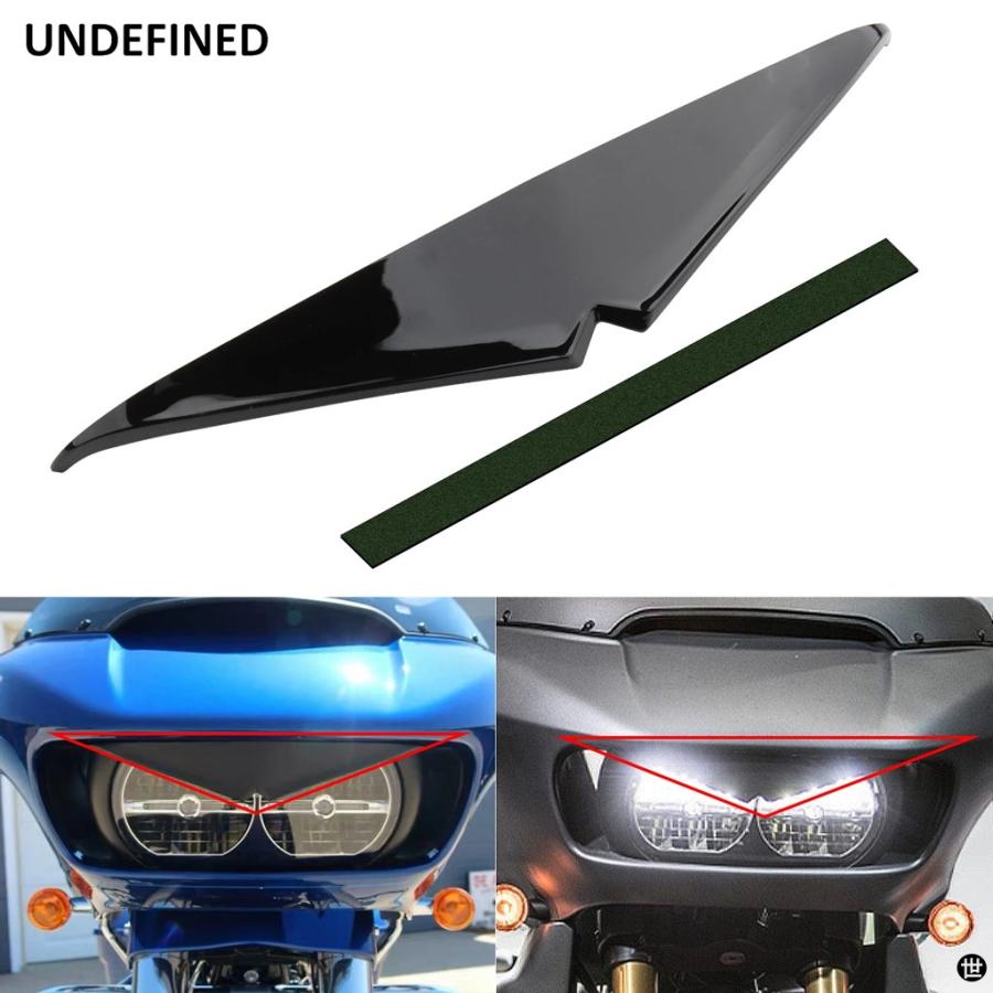 バイクヘッドライトトリムハーレーロードグライド FLTR FLTRX 15-22 