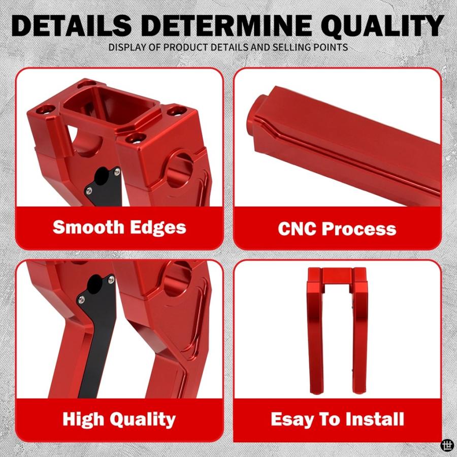 バイク 6 ''8インチ10 ''ハンドルバークランプライザーハンドルバー