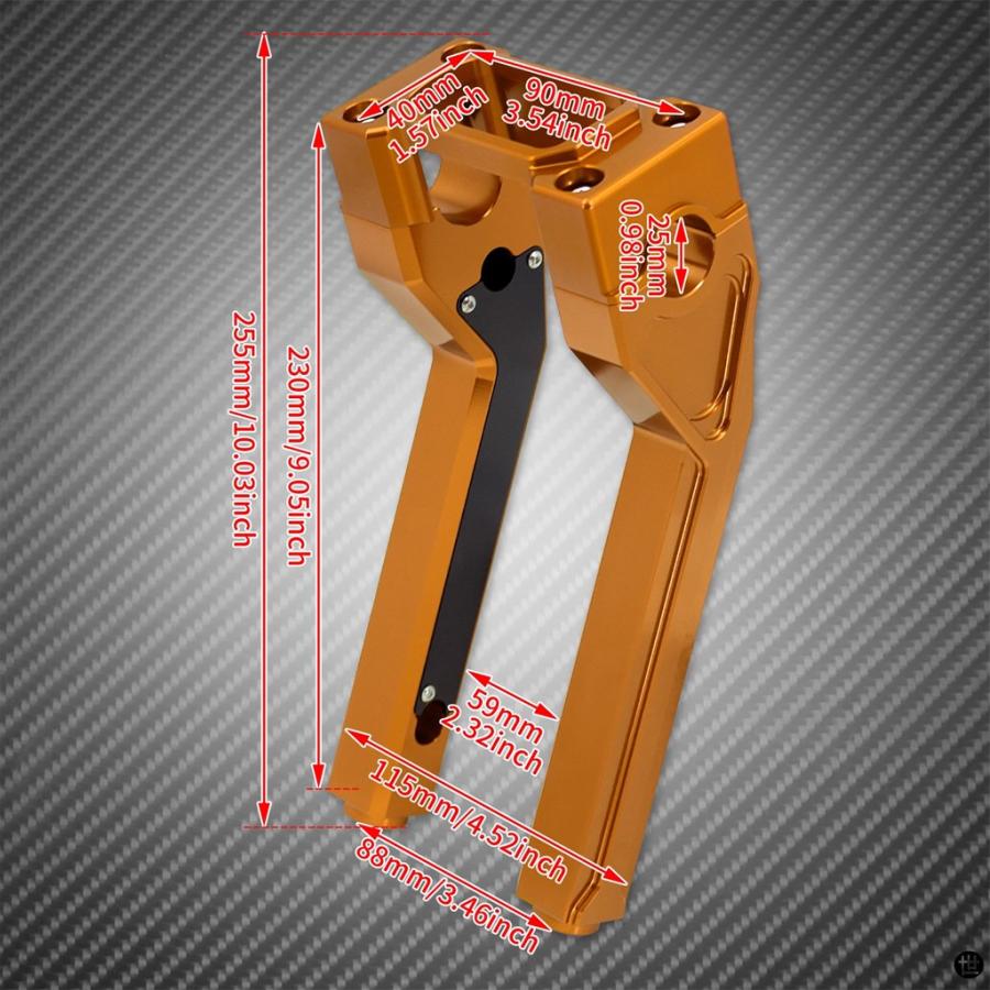 バイク 6 ''8インチ10 ''ハンドルバークランプライザーハンドルバー