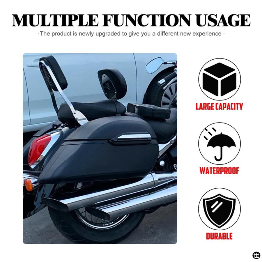 バイク用ハードバッグ サドルバッグ トランクラゲッジ＆バッグ取付ブラケットキットハーレーツーリングソフテイルXLスズキ用BMW用の画像