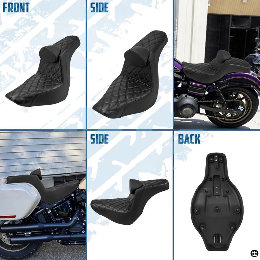 バイクツーアップ運転席助手席クッション付きフロントリアシート