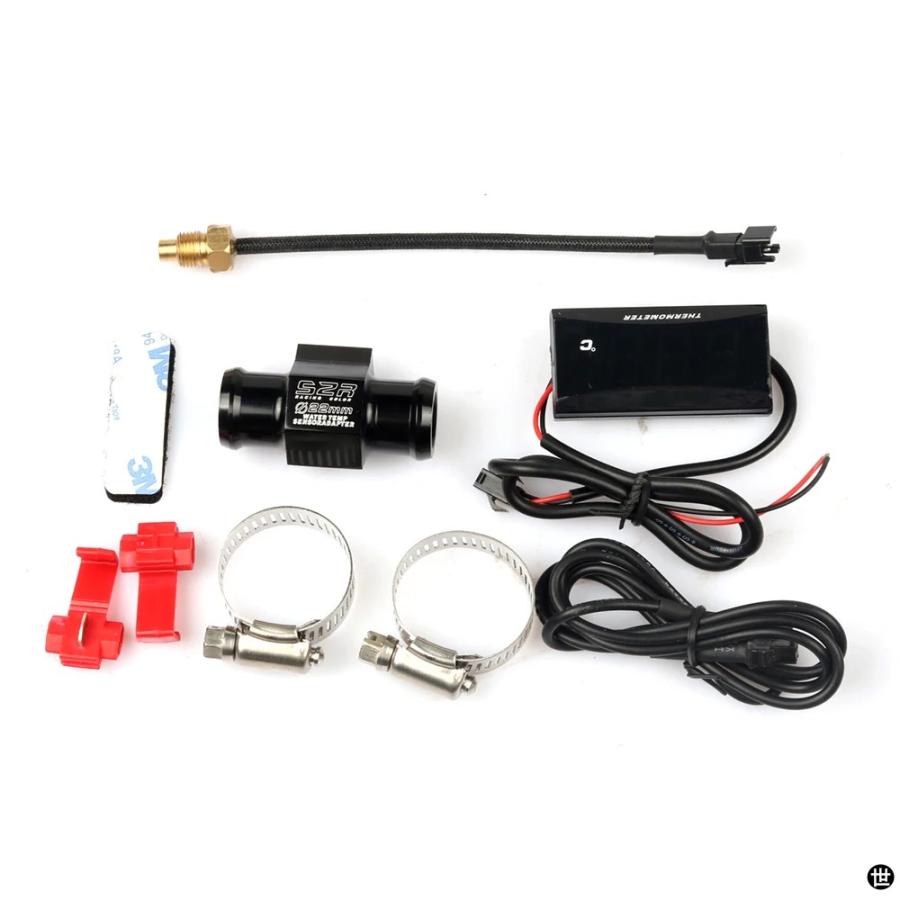 バイクシリンダーヘッド温度センサー NORXI ミニスクエアデジタル計器