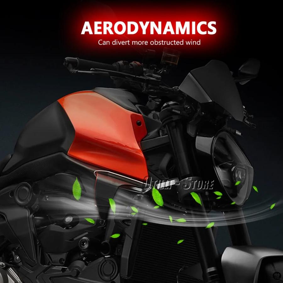 バイクカーボンウイングレット空力スポイルサイドウイングキット
