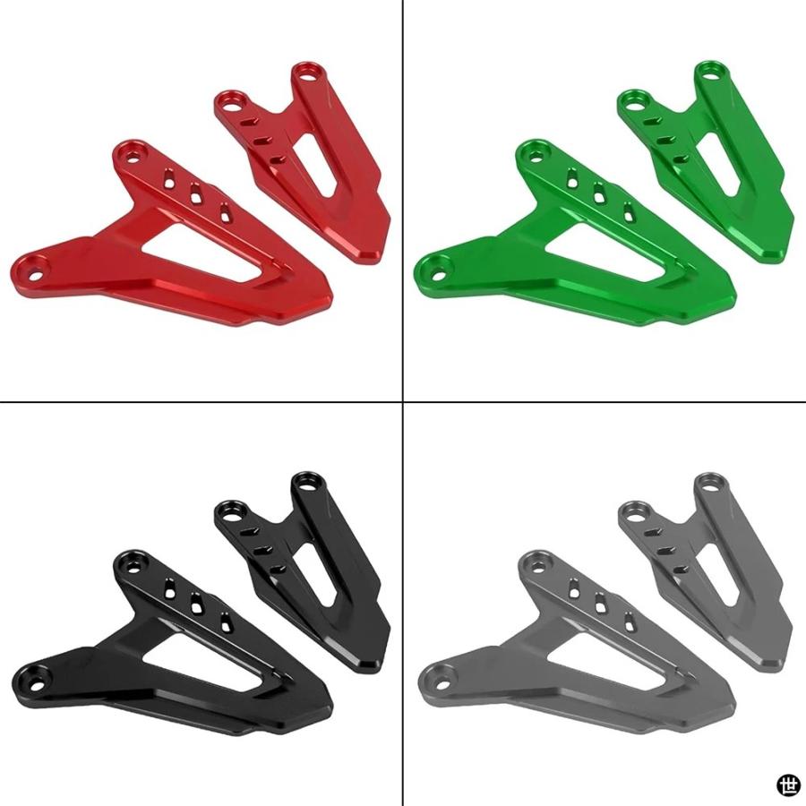 リアセットフットレストペダルリアヒールガードプレートカワサキ