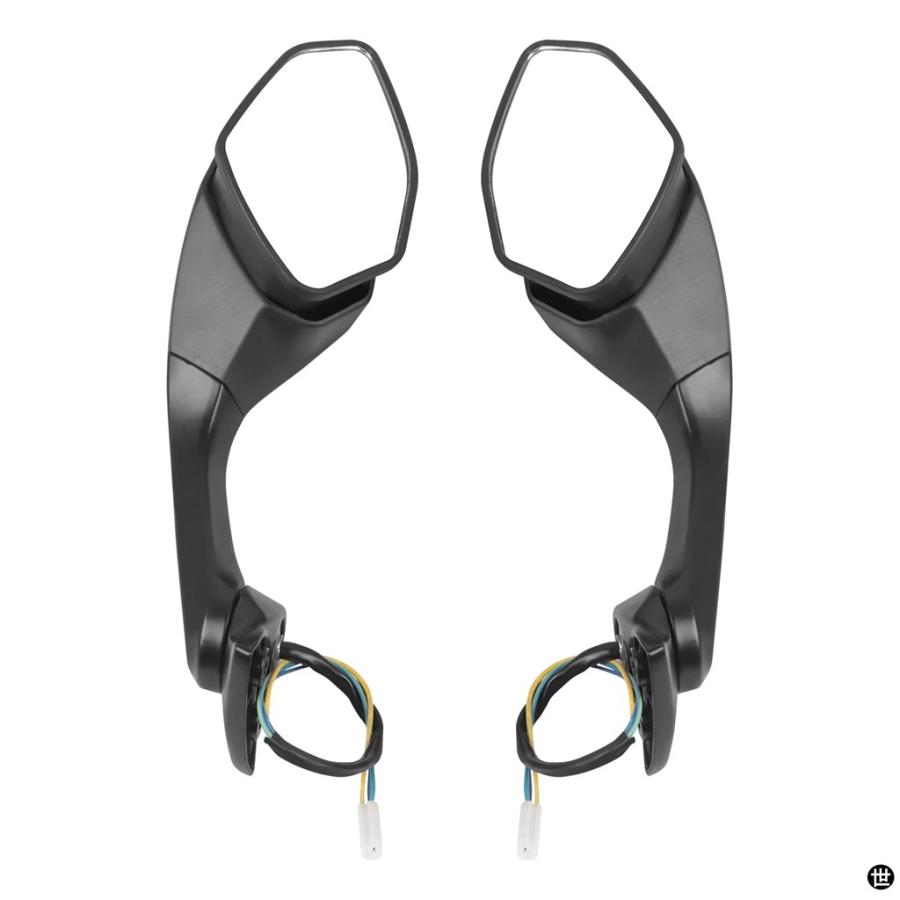ヤマハ YZFR6 15-2023 YZFR1 YZF-R1 バイク折りたたみミラー LED