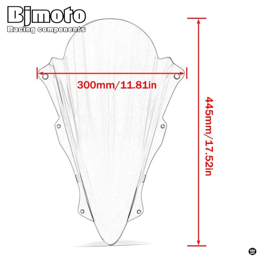 ZX4R ZX25R ZX4RR フロントガラスウインドスクリーンディフレクター
