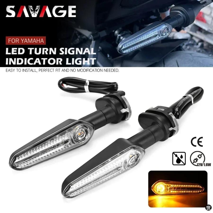 リア LED ウインカーヤマハ YZF R25 R3 R7 R9 R6 R1 R15 T-MAX 530 FZ1 FZ8 トレーサー 700 ...