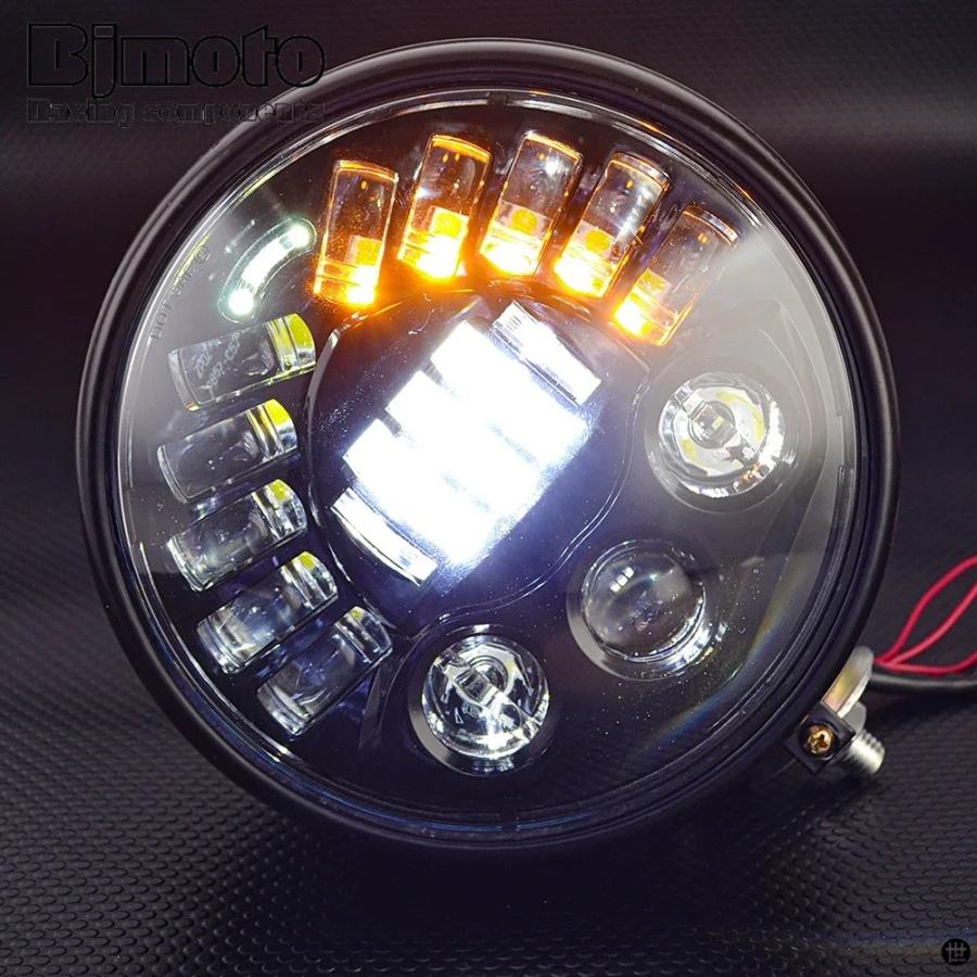 7.5インチ インチ汎用バイク LED ヘッドライト ヘッドランプヘッド