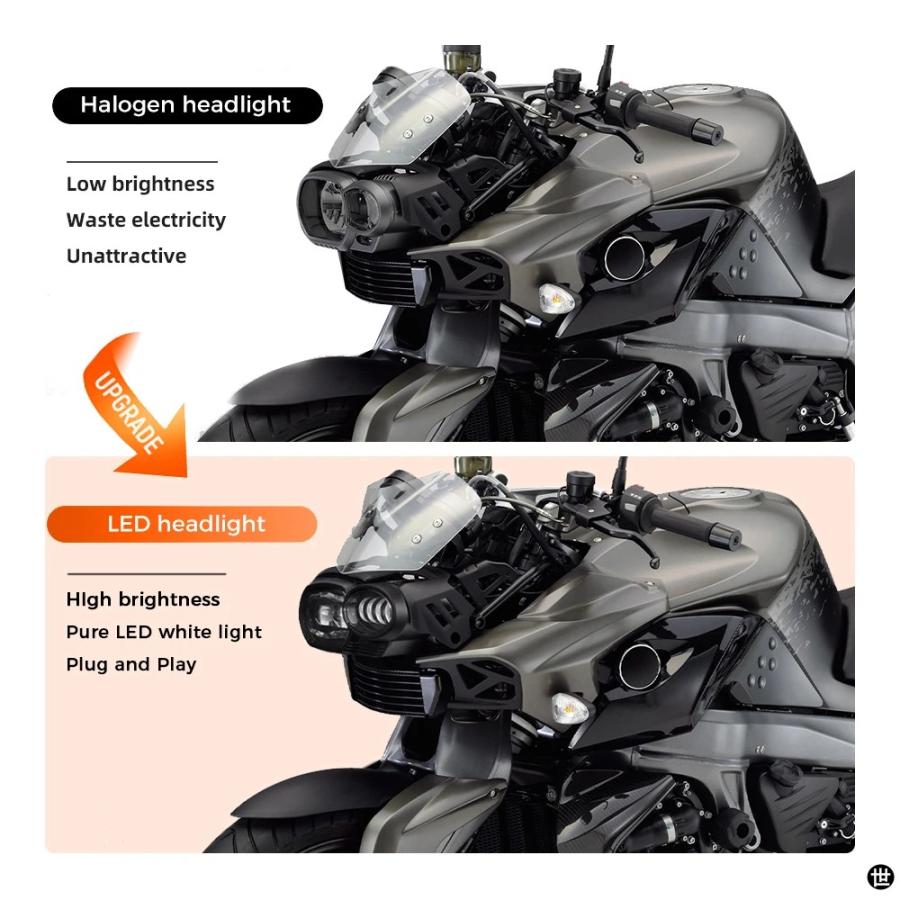 BMW K1200R 2005-2009 K1300R 2010-2013 フル LED プロジェクター