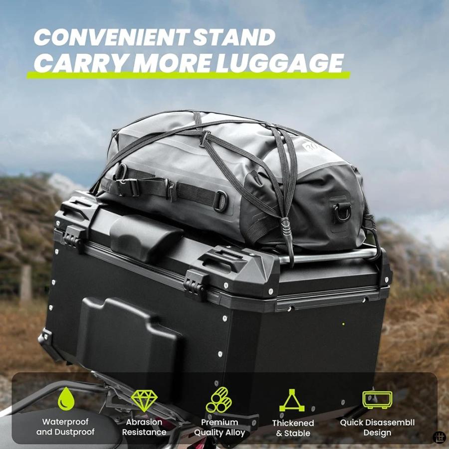 バイクヘルメットボックス アルミトップテールリアキャリア収納ツール