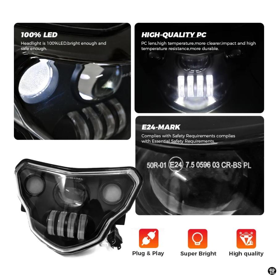 E24-MARK LED ヘッドライト BMW G310GS G310R バイクヘッドランプ R 