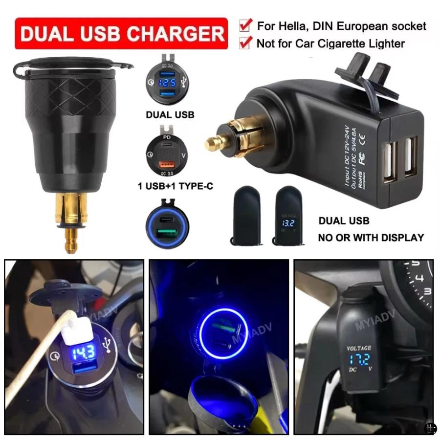 バイクデュアル USB チャージャータイプ C アクセサリー BMW R1200RT