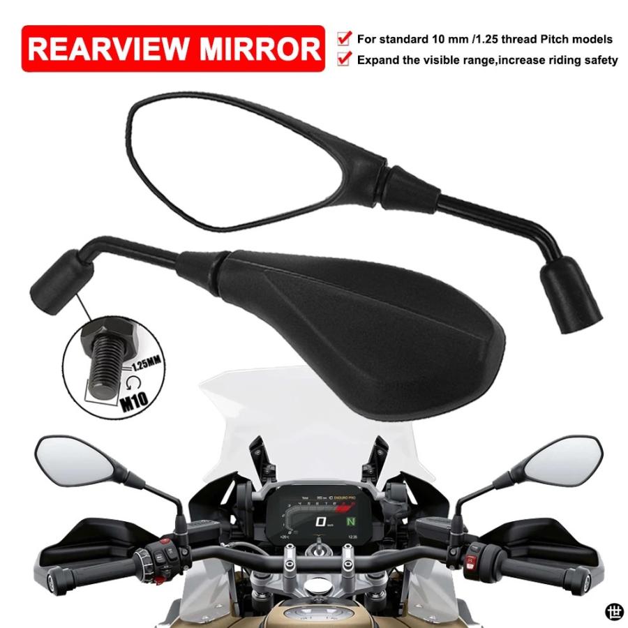 10 MM時計回りバイクバックミラーアクセサリー BMW R1200GS R1250GS
