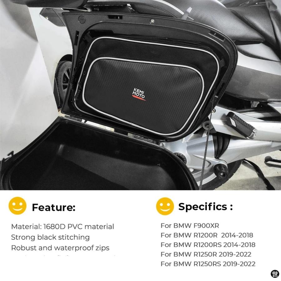 純正パニアインナーバッグ　ヘルメットバッグ　R1200RTR1250RTK1300GTK1600GTL Amazon | AL-mart バイク用 トップケース サイドケース インナー