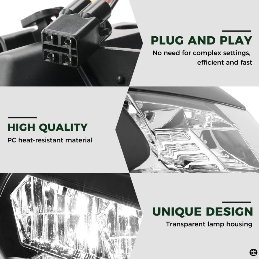 Z900 Z400 バイクヘッドライトカワサキ Z250 Z650 KLR650 ZR1000 H2