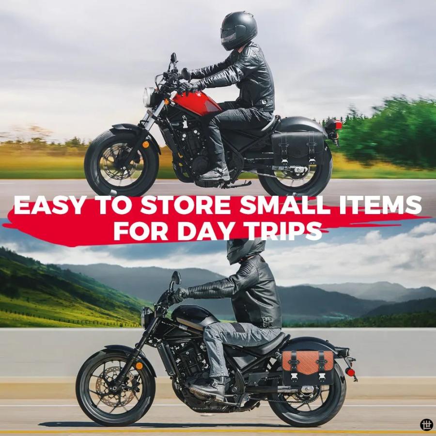 バイクサドルバッグサイドバッグレトロバイクツールバッグホンダレブル