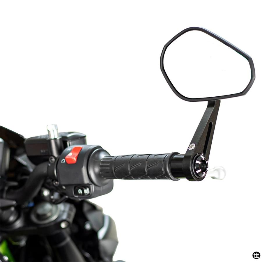 バイクバーエンドミラーカワサキ Z125 Z250 Z300 Z650 Z750 Z800 Z900