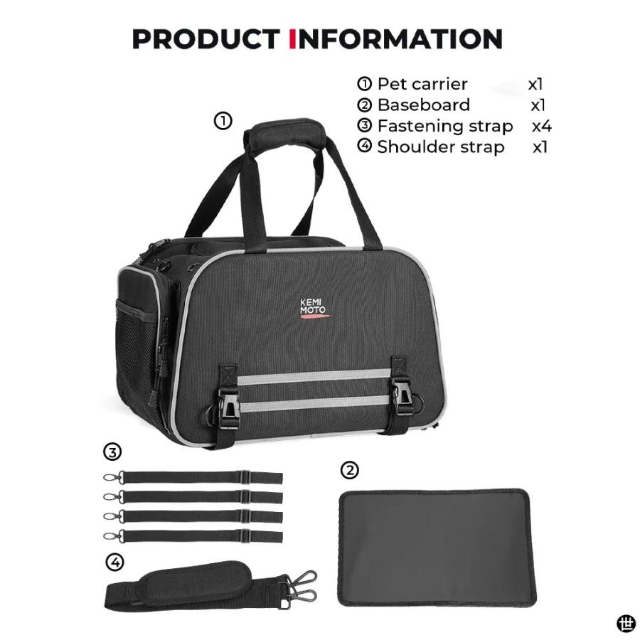 バイクペットキャリアバッグ猫犬ペットキャリア航空会社承認ポータブル