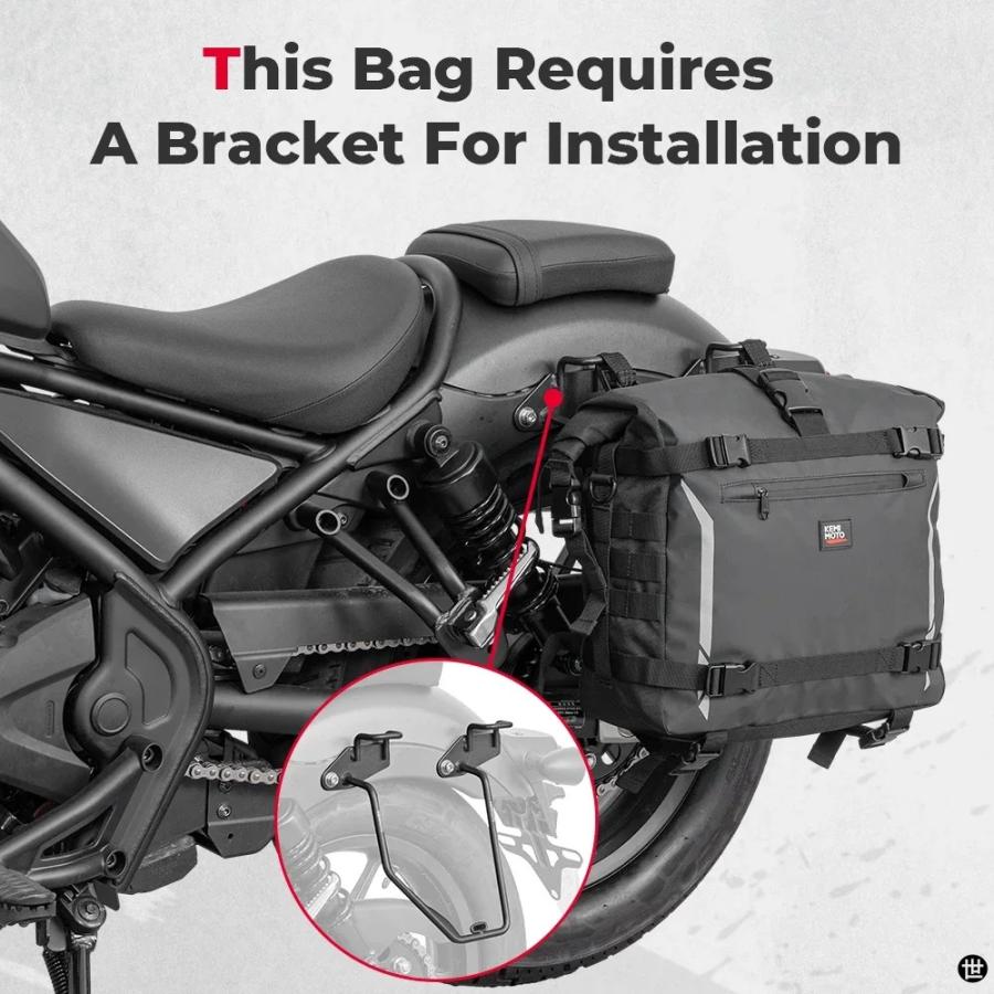 バイクサドルバッグ 18L 防水サイドバッグホンダ CT125 トレイル 125