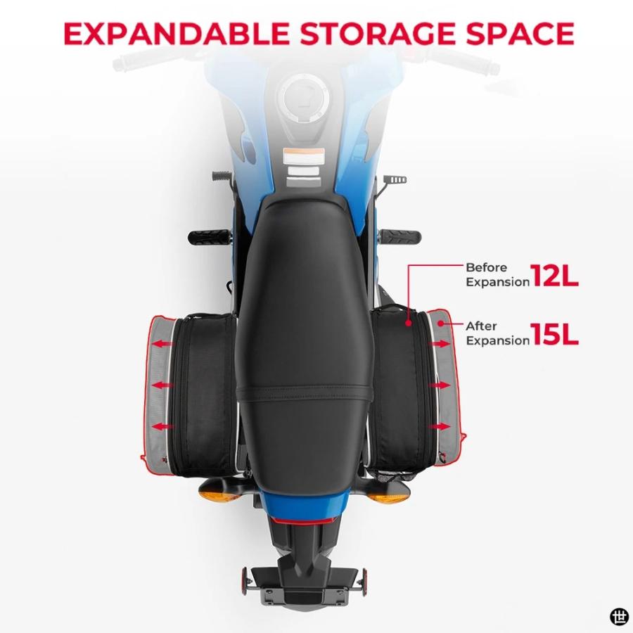 バイクサドルバッグ 2 個 15L サイドパニアバッグホンダ GROM バイク