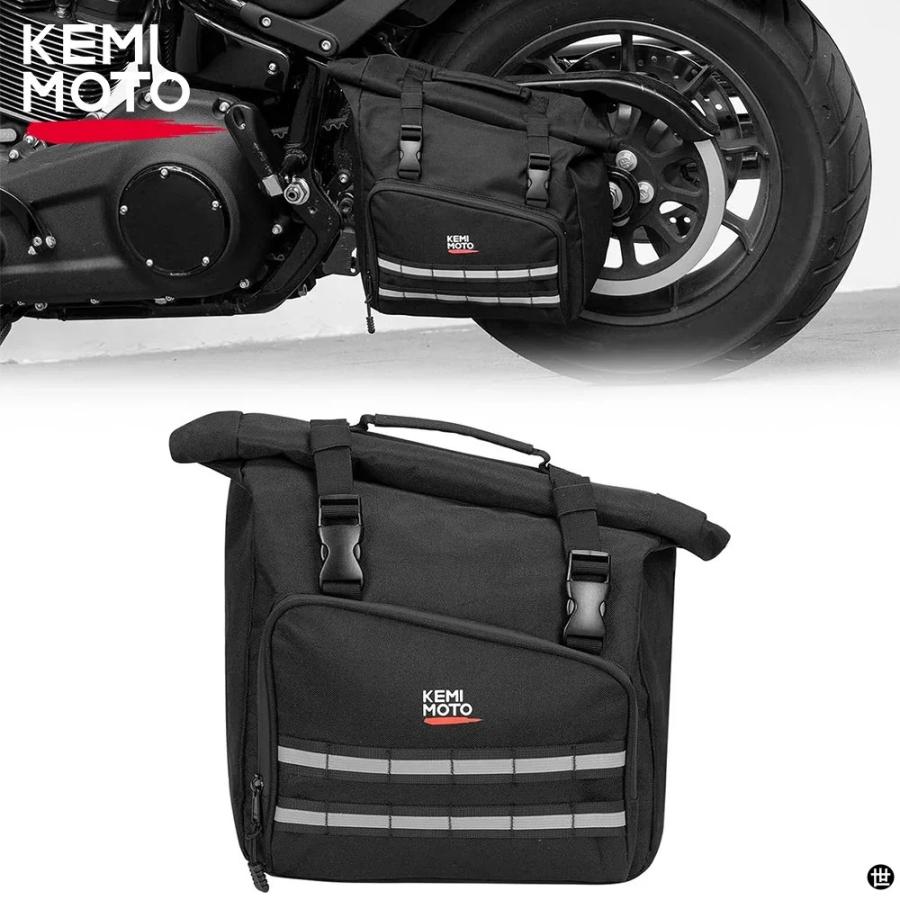 バイクスイングアームバッグ左側ツールバッグソフテイルダイナ