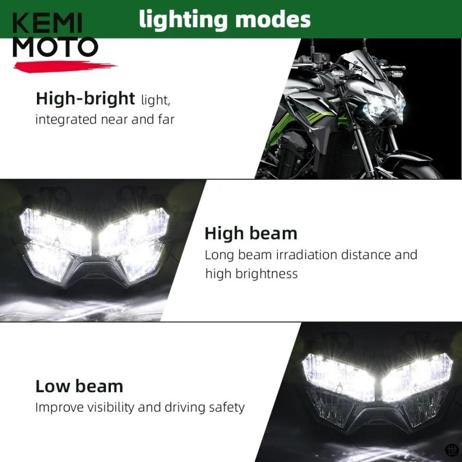 2020-23 カワサキ Z900 バイク LED フロントヘッドライトヘッドランプアセンブリ ZR900 ヘッドライトアクセサリーの画像