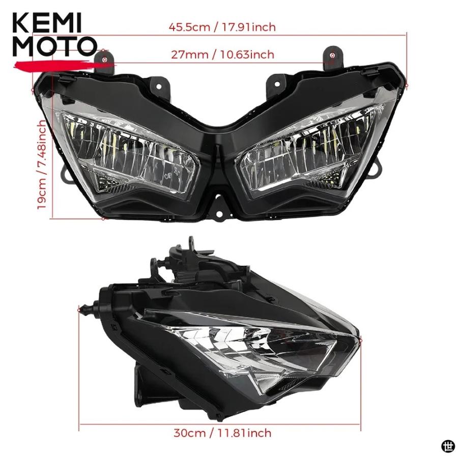 ニンジャ400 バイクヘッドライトカワサキニンジャ 250 400 650 ZX6R 