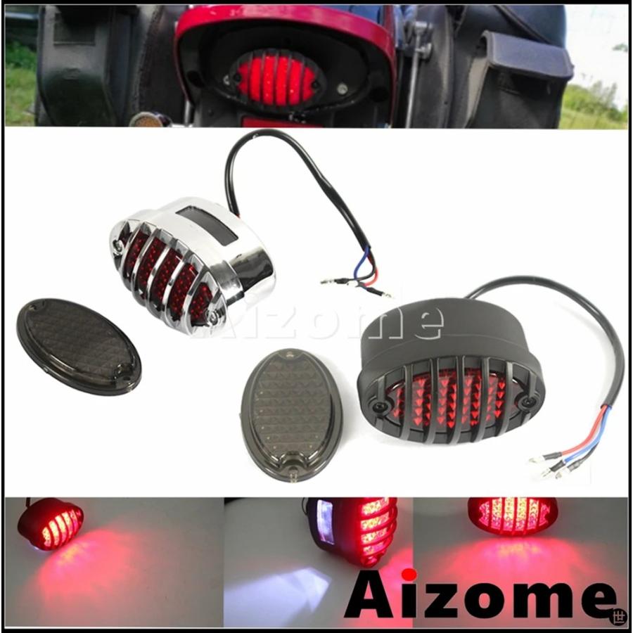 汎用バイクテールライト LED リアテールライトキャットアイブレーキ