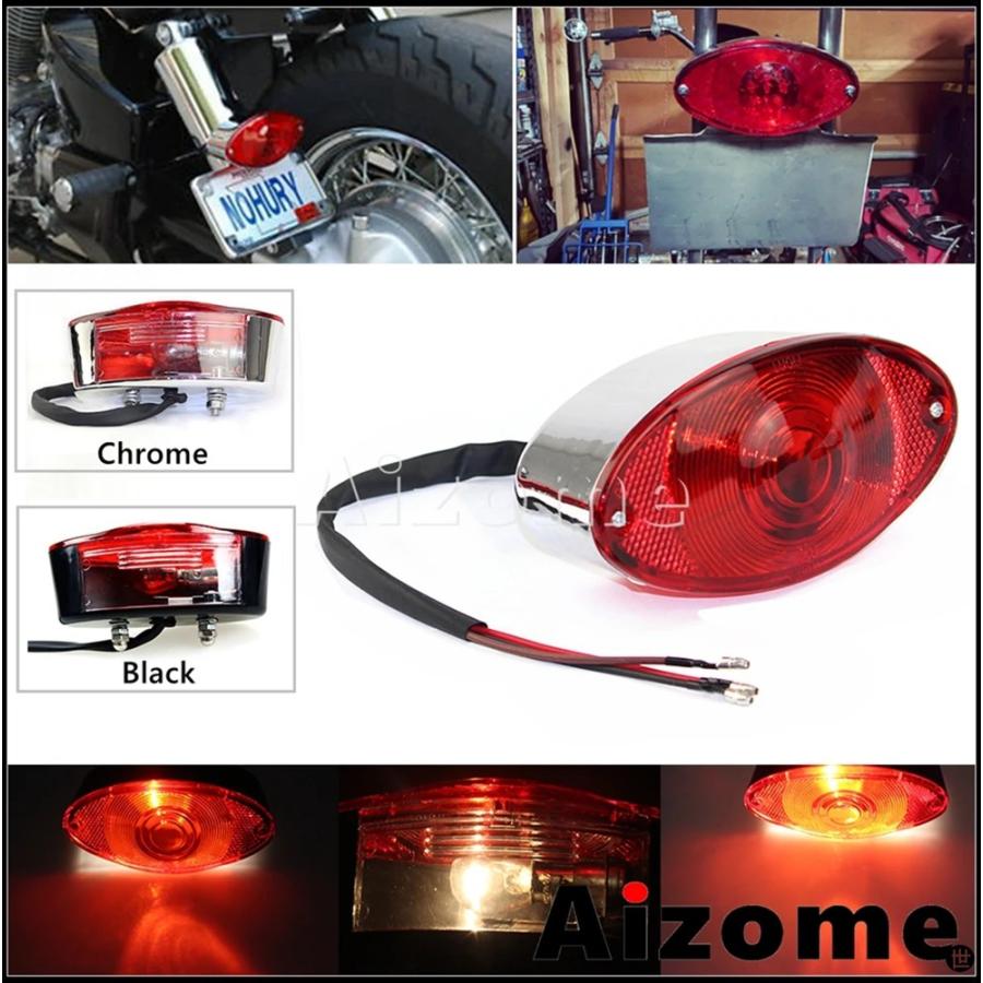 汎用バイクテールライト LED リアテールライトキャットアイブレーキ