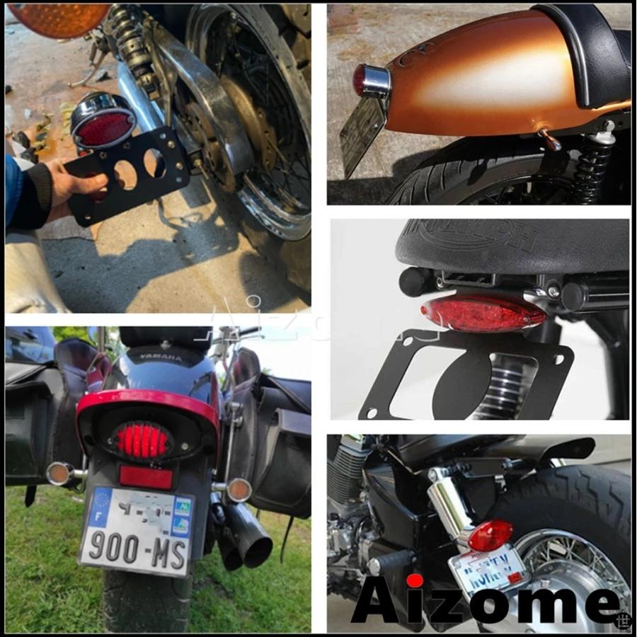 汎用バイクテールライト LED リアテールライトキャットアイブレーキ