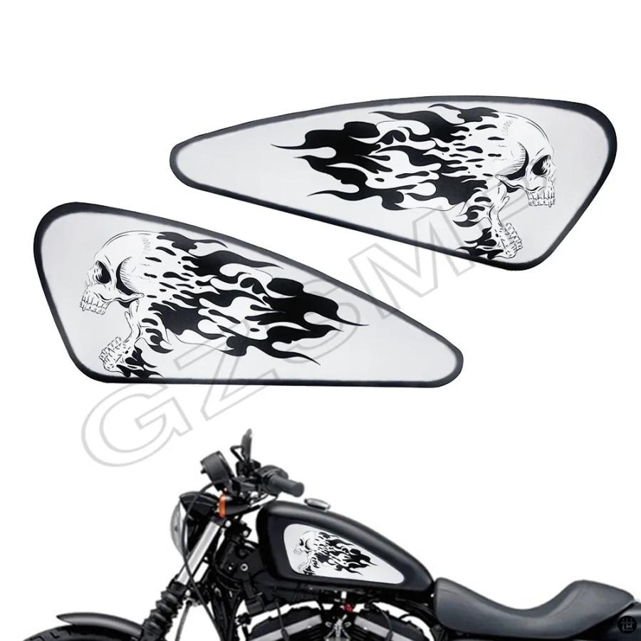 ハーレースポーツスター 1200 48 72 バイク燃料タンクデカールスカル