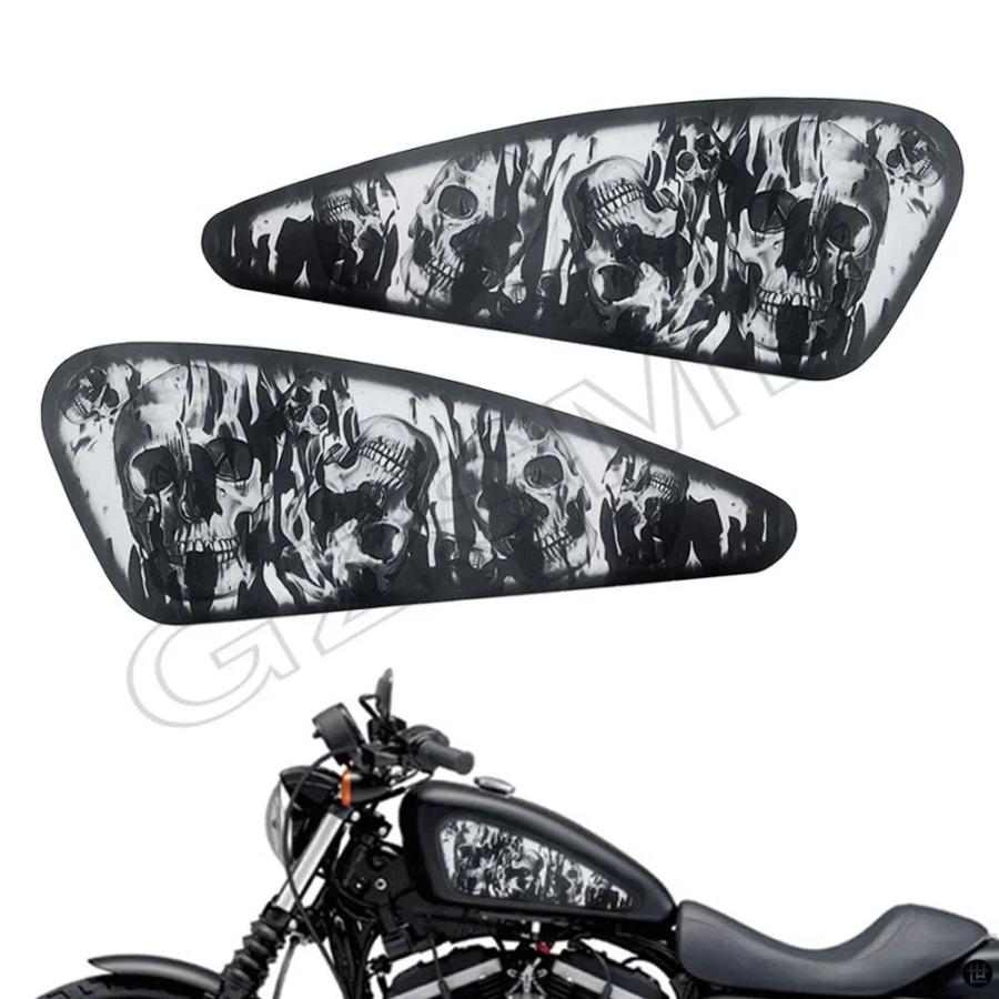 スポタン 6 スタイルスカルステッカー防水パッドバイク燃料タンクデカール