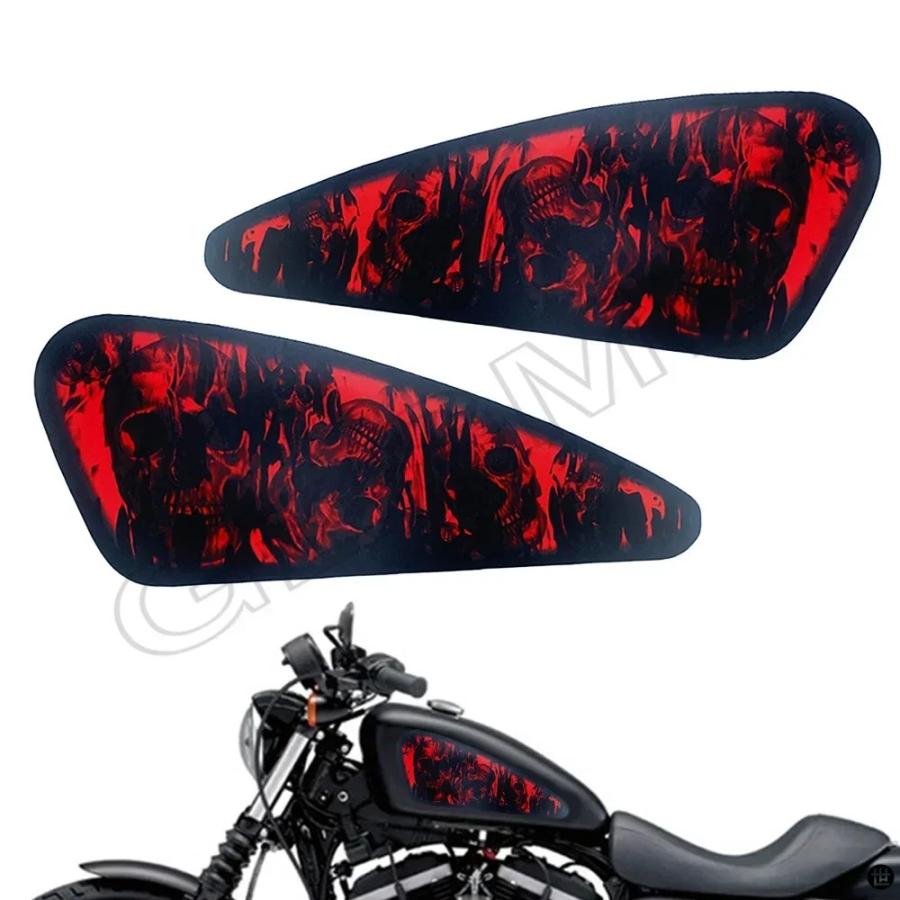 6 スタイルスカルステッカー防水パッドバイク燃料タンクデカール