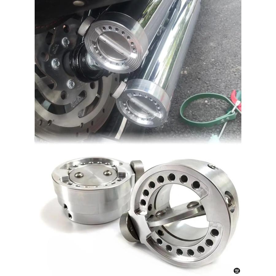 バイク円形マフラーマフラーバルブ 79 MM 80 MMハーレーロードキング