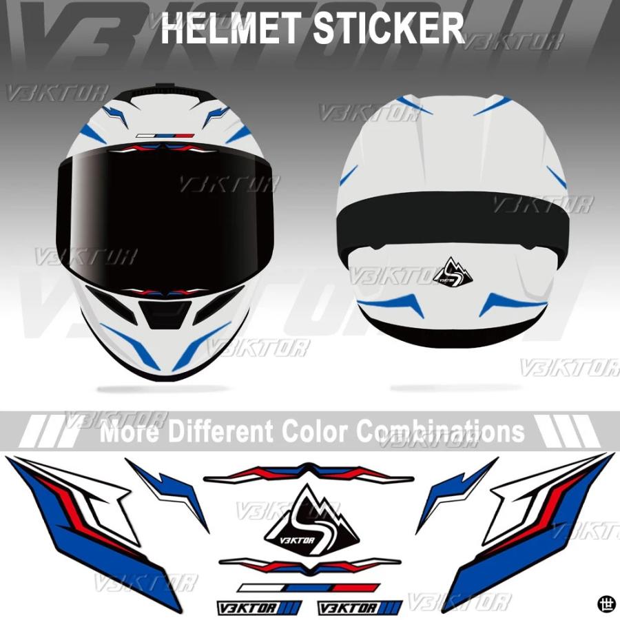 バイクヘルメットステッカー反射フルフェイスヘルメットデカール