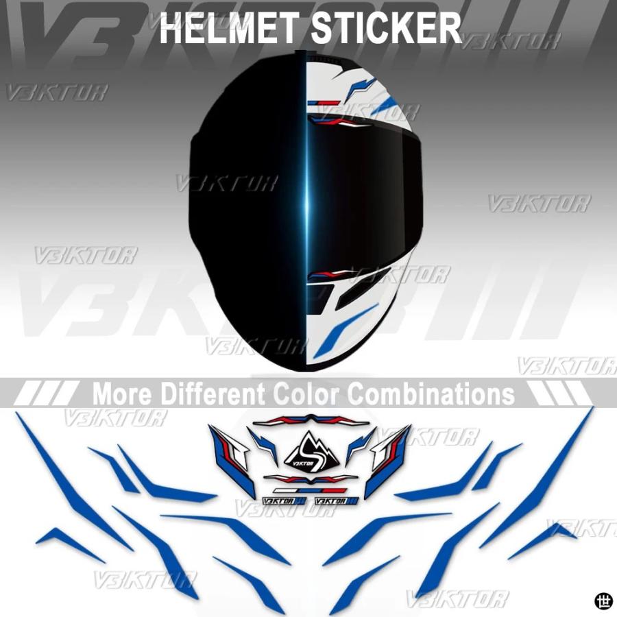 バイクヘルメットステッカー反射フルフェイスヘルメットデカール