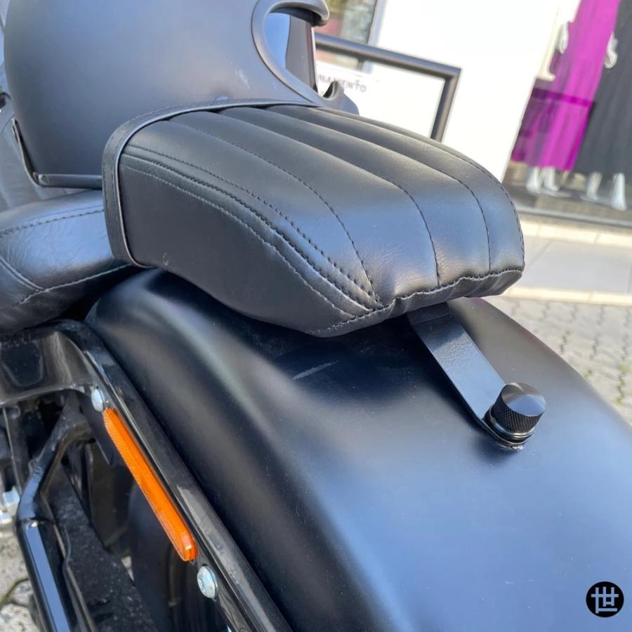 ハーレー ソフテイル スリム ストリート ボブ 114 FXBBS FXST FXS FLSL FLS 2012-2023用 バイクシート パッセンジャー ピリオン クッション リアサドルの画像