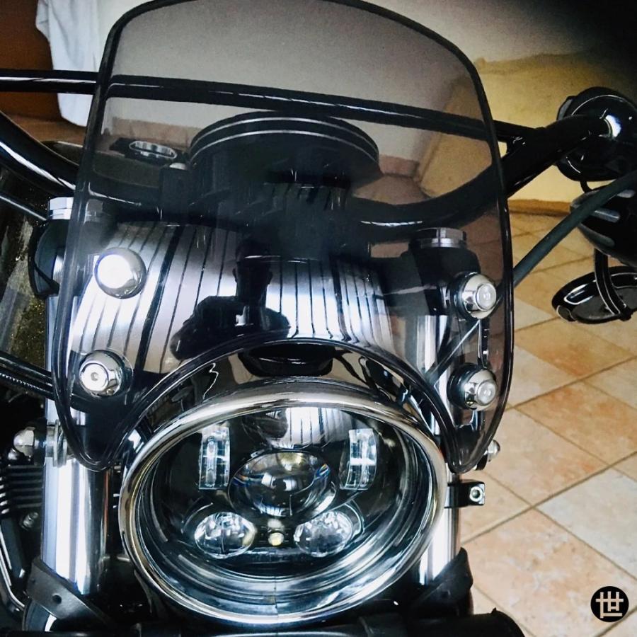 バイク用クリアウィンドスクリーン 39MM-41MMフォーク対応 ハーレー