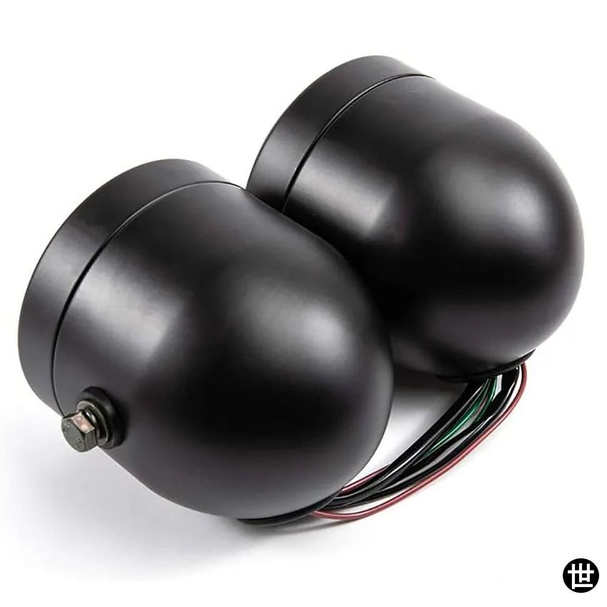 バイク用ツインヘッドライト 汎用 ダブルLEDフロントヘッドランプ