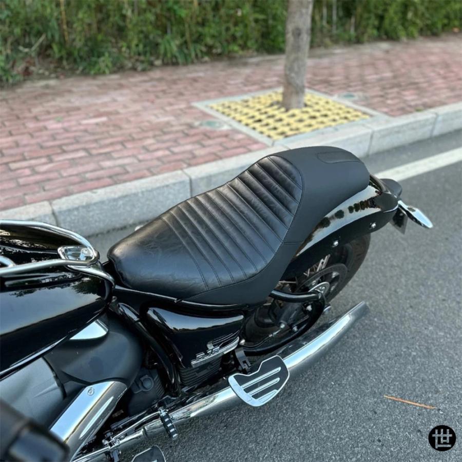 ワンピースローシートファストバックシートライダーサドルドライバーパッセンジャーピリオンBMW R 18 100年式R18クラシック2020-23適合の画像