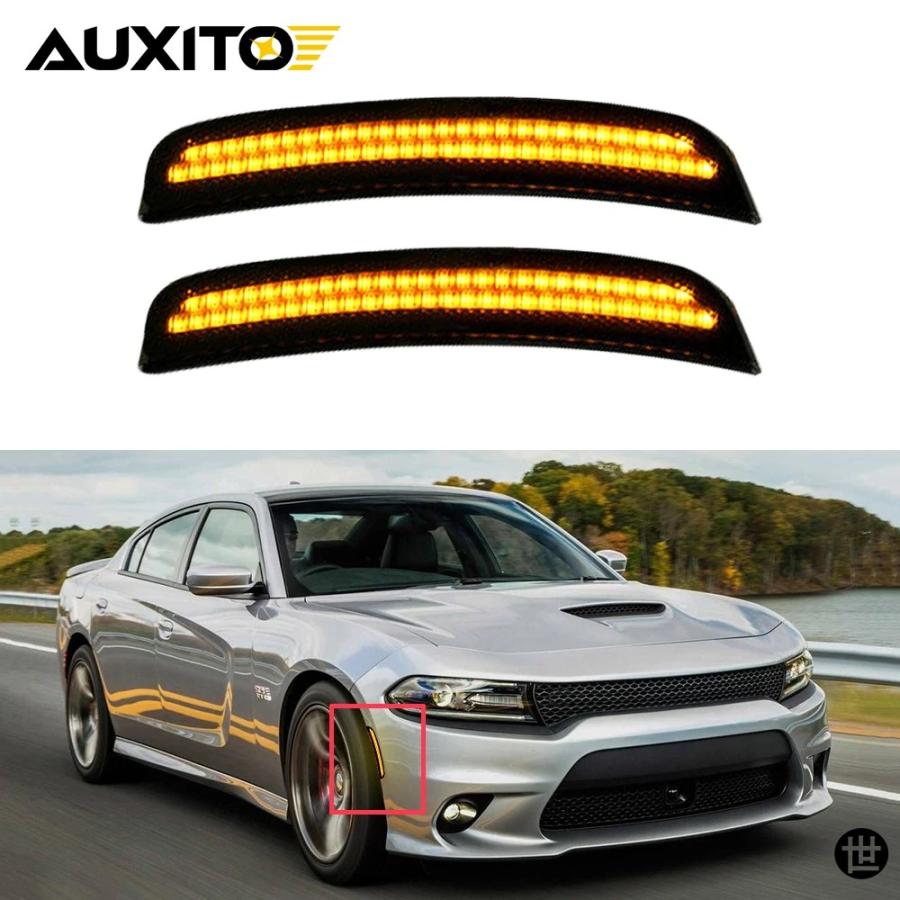 2個 車用シグナルランプ フロントテール リア LED サイドマーカー